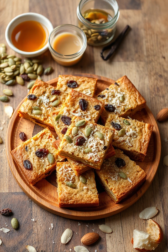 coconut pumpkin seed bars