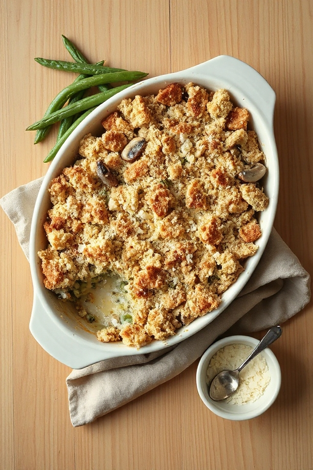 creamy mushroom green bean casserole