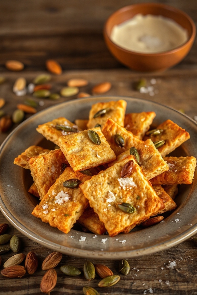 crispy gluten free almond crackers