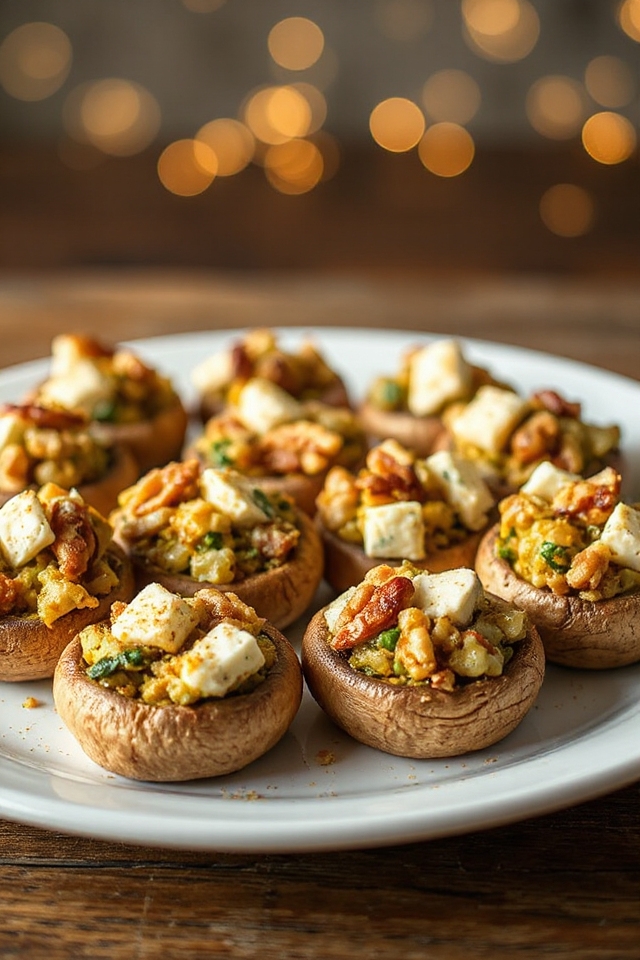 curry spiced stuffed mushrooms recipe