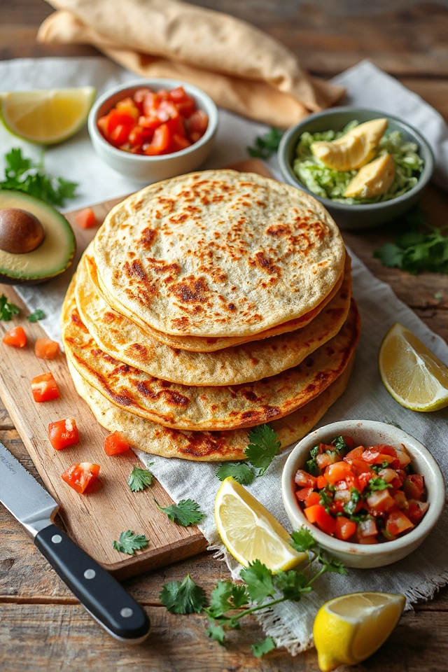 gluten free chickpea flour tortillas
