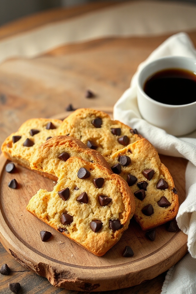 gluten free chocolate chip biscotti