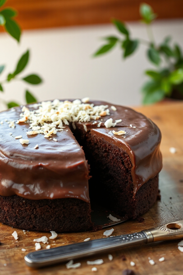 gluten free coconut chocolate cake