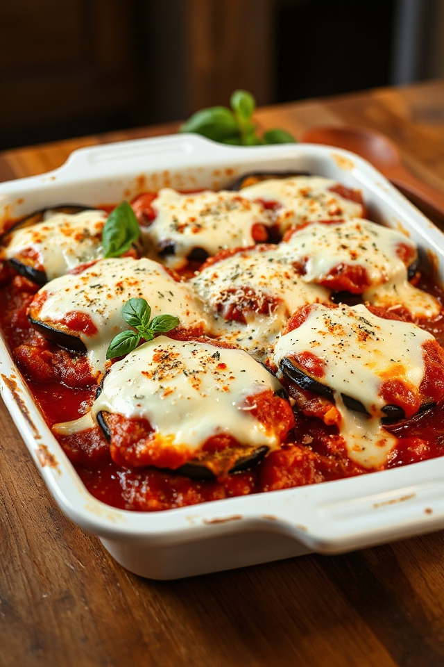gluten free eggplant parmesan delight