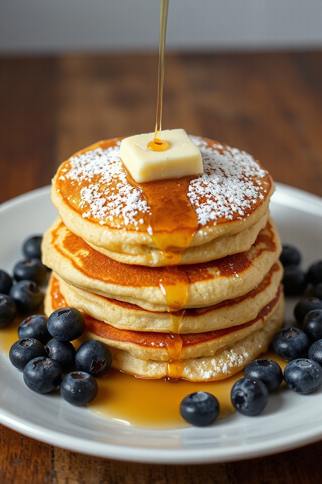 gluten free lemon blueberry pancakes