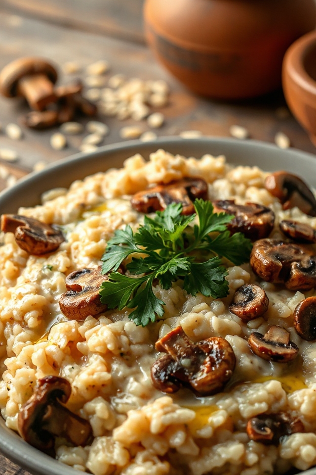 gluten free mushroom risotto recipe