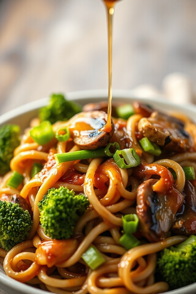 gluten free noodle and broccoli